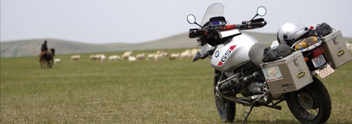 Helge riding the rice paddies in China.